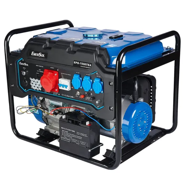 Генератор бензиновий EnerSol EPG-7500TEA 7.0/7.5 кВт, трифазний, з електрозапуском, адаптований під АТС