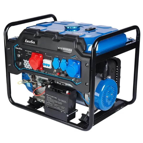 Генератор бензиновий EnerSol EPG-8500UEA 8.0/8.5 кВт, трифазний, з електрозапуском, адаптований під АТС