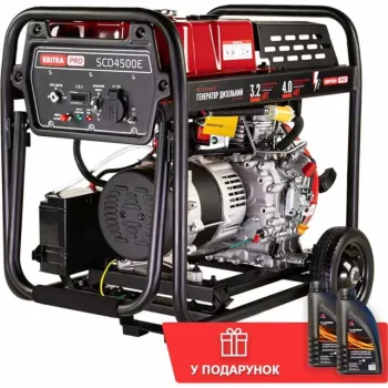 Дизельний генератор КВІТКА PRO SCD4500E + олія