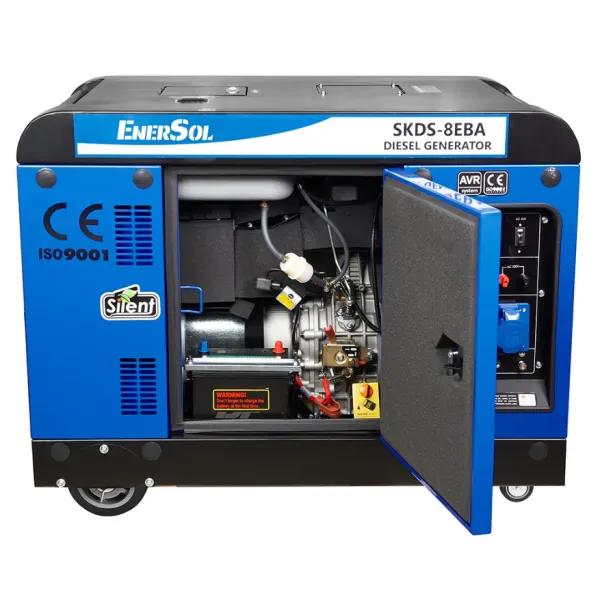 Генератор дизельний EnerSol SKDS-8EBA 7.5/8.0 кВт з електрозапуском