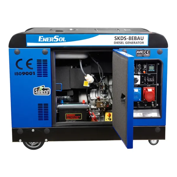 Генератор дизельний EnerSol SKDS-8EBAU 7.5/8.0 кВт, трифазний, з електрозапуском