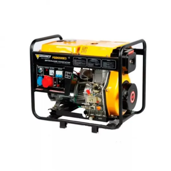 Генератор дизельний FORTE FGD6500E3 5.0/5.5 кВт, трифазний, з електрозапуском