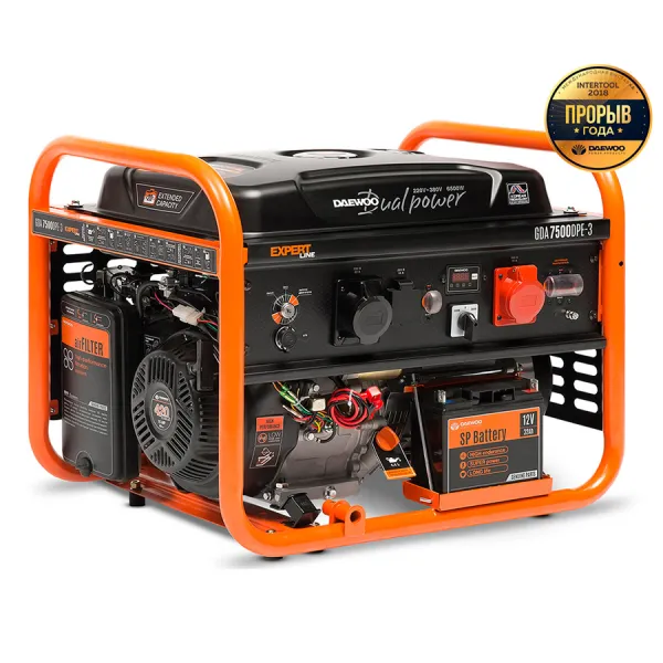 Бензиновый генератор Daewoo GDA 7500DPE-3