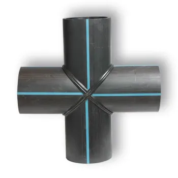 Крестовина 400 мм ПЭ-100 SDR11 сварная стыковая полиэтиленовая ПНД сегментная